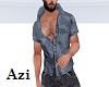 Blue Camo Courdroy Top M