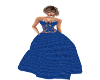 Blue Lace Evening Gown