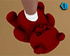 Red Teddy Slippers (M)