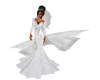 white gown wedding