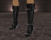 Spike knee boots