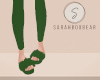 Fuzzy Slippers | Green