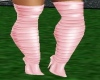 DF^Sexy Pink Thigh Boots