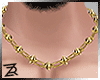 !R Spike Necklace Gold