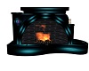 Teal Fireplace