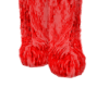 Red fur boots