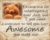 Awesome Teddy bearQuote 