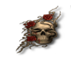 Rose/Skull Sticker