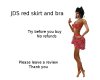 JDS red skirt & bra