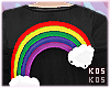Kids Shirt Black Rainbow