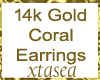 14k Coral Earrings