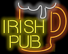 Neon Irish Pub Sign