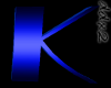 Letter K (blue)
