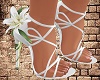 White Flowers Heels