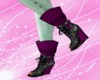 black n purple Boots