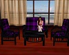 Purple N Black Patio Set