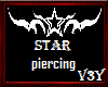 4M'z  STAR slvr.piercing