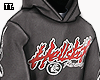 🕀Grey Hell Hoodie