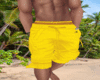 yellow beach bum shorts