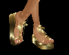 Gold shoes platforms