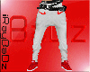  pants red & white