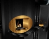 black gold fireplace ani