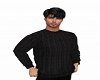 Black Cable Sweater His