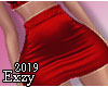 XL. Satin Skirt Red .