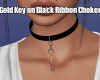 Gold Key on Black Ribbon