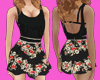 [JA]teen floral skirt bl