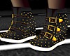 black & gold sneakers