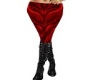 Red Satin Pants W/Boots