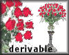red rose flower display