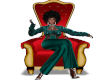 RED GOLD QUEEN CHAIR