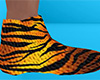 Orange Tiger Stripe Slippers (M)
