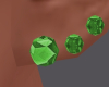 Tripple Emerald Studs