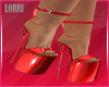 Red Latex Heels