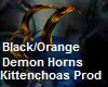 black/orange demon horns