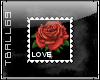 love red rose stamp