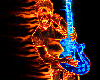 Fire Guitarist - Sticker