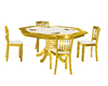 GOLD/WHITE POKER TABLE