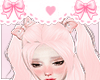 cute pink hair +bow♡