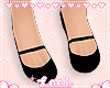 Kids Black Flats