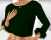 SE-Green Fur Sweater Top