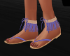 Fringed Sandals  Purple