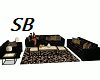 SB* Lg Black Sofa Set L1