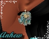 Teal Elephant Earrings