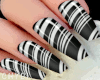 C~Black Stripes Nails