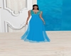 pool blue gown
