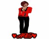 Red and Black Suit